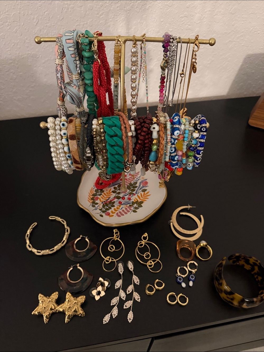 Assorted Women's Multi-Color Beaded and Chain Bracelet Set